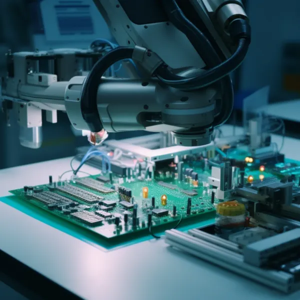 Scheda elettronica con microcomponenti